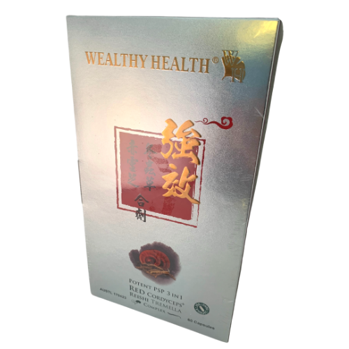 Wealthy Health Potent PSP 3 in 1 Red Cordyceps Reishi Tremella